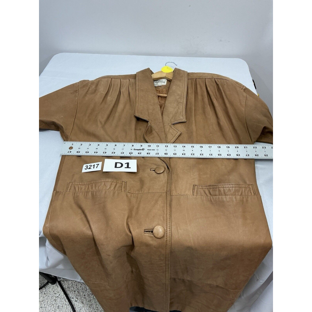 Womans The Leather Warehouse Medium Brown Full Length Leather Trenchcoat - Picture 6 of 9